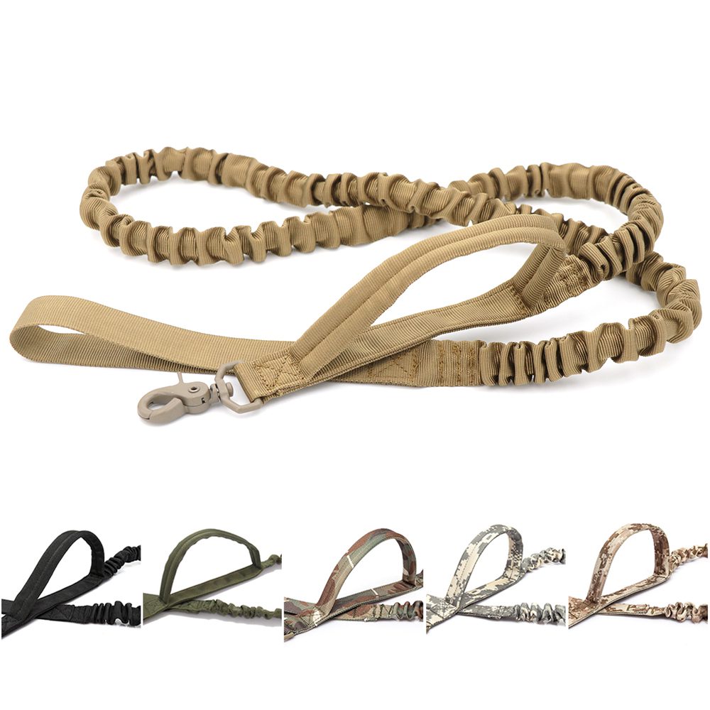 Tactical Bungee Dog Leash 2 Handle Quick Release Cat Dog Pet Leash Elastic Leads Tactical Bungee Dog Leash 2 Handle Quick Release Cat Dog Pet Leash Elastic Leads