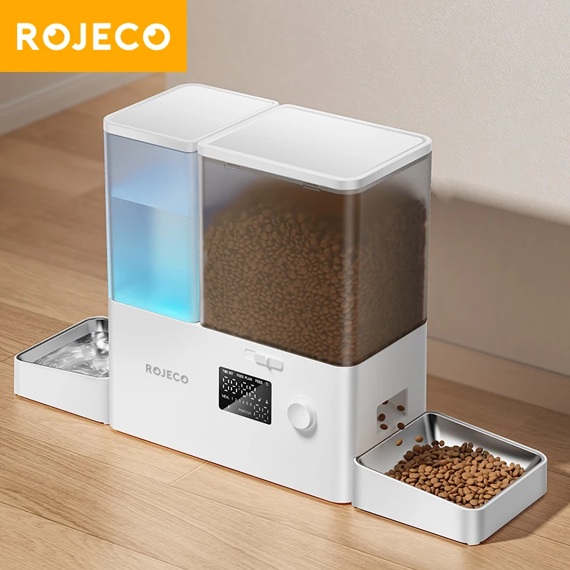 Automatic Pet Feeder Water Fountain 8.5L Button Version Dog Food Dispenser Automatic Pet Feeder Water Fountain 8.5L Button Version Dog Food Dispenser