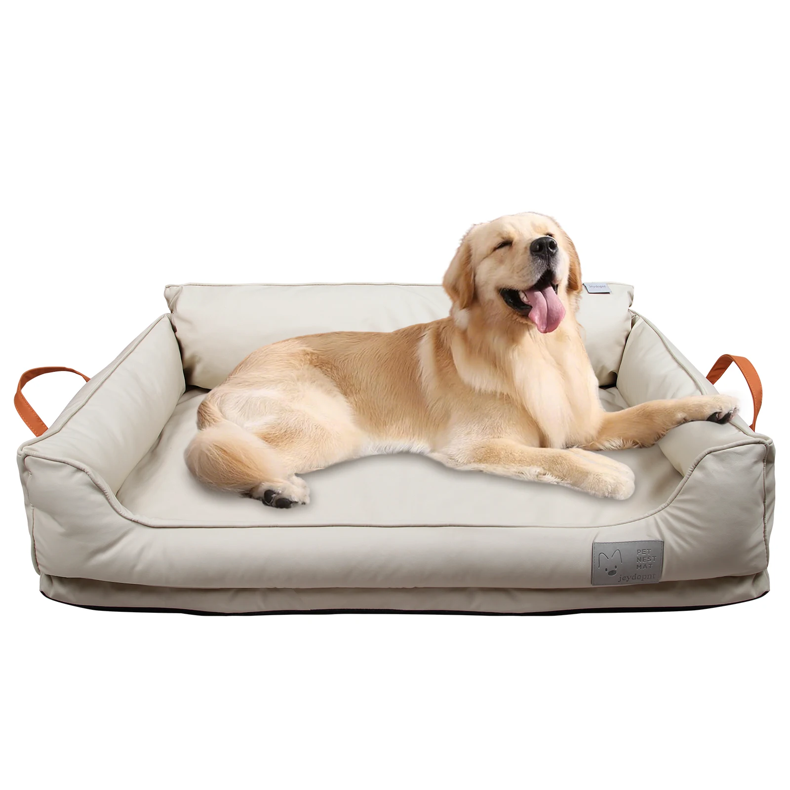 Large Dog Bed Leather Soft Plush Donut Snuggly Warm Cozy Large Dog Bed Leather Soft Plush Donut Snuggly Warm Cozy