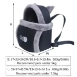 Portable Winter Warmth & Dog Backpack- Small Dog Carrier - Image 6