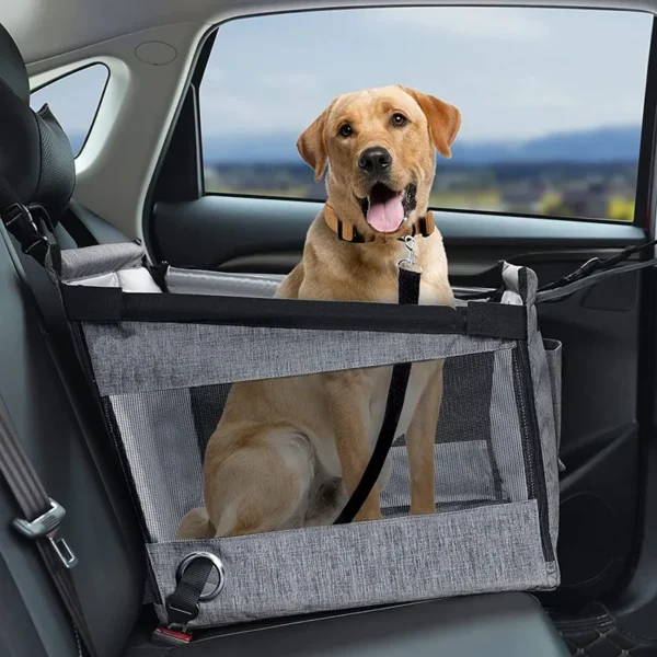 Portable CAr Pet Seat Stable Dog Carrier with Safety Mesh Protector